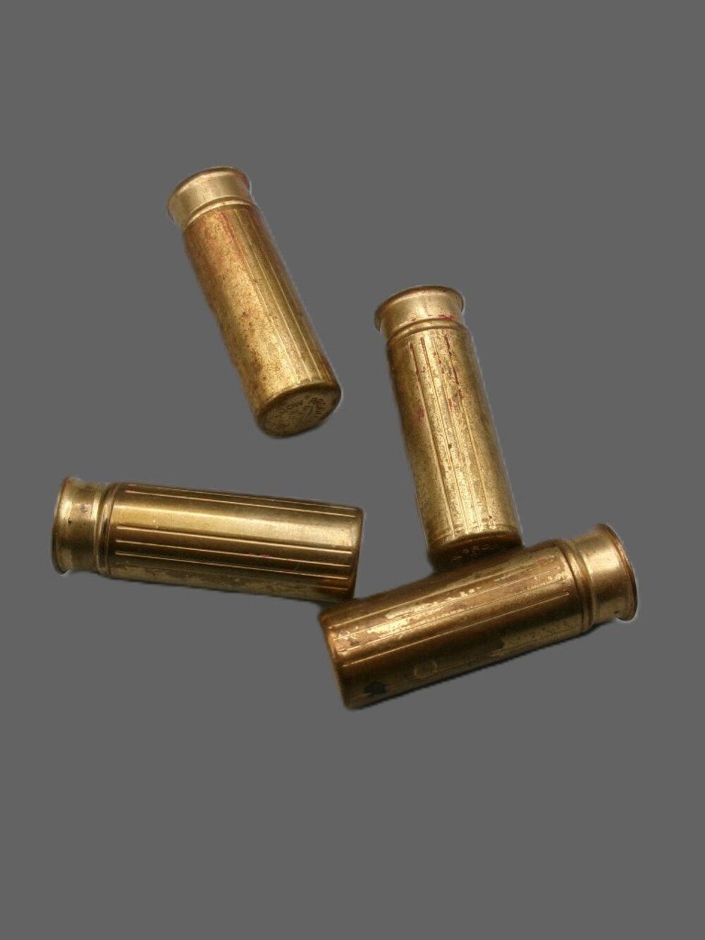 4 Vintage Avon Mini Sample Brass Bullet Lipsticks, Display Only, Not Usable